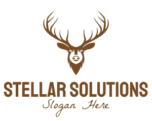 Brown Elk Head logo design