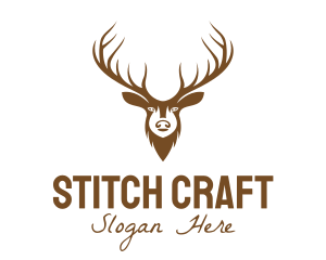 Brown Elk Head logo design