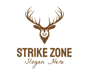 Brown Elk Head logo design