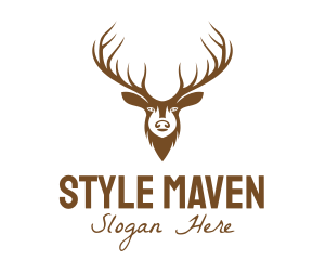 Brown Elk Head logo design