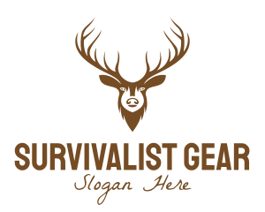 Brown Elk Head logo design