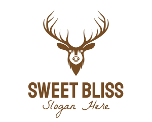 Brown Elk Head logo design