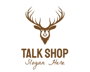 Brown Elk Head logo design