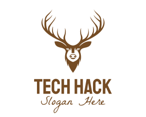 Brown Elk Head logo design