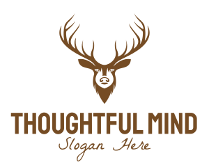 Brown Elk Head logo design