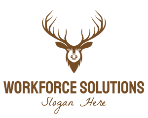 Brown Elk Head logo design