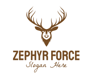 Brown Elk Head logo design