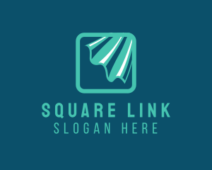 Square Curtain Wave logo design