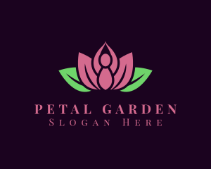 Lotus Petal Meditation logo design