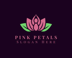 Lotus Petal Meditation logo design