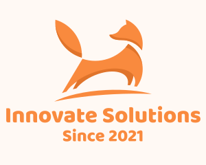 Modern Orange Fox  logo