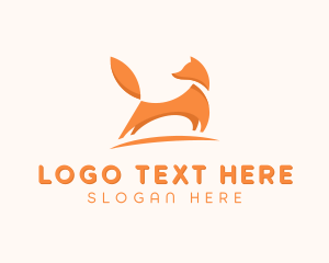 Modern Orange Fox  logo