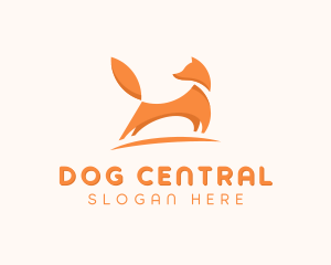 Modern Orange Fox  logo design