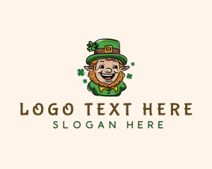 Irish Leprechaun Clover Logo