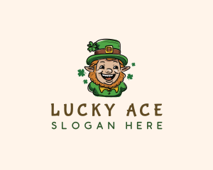 Irish Leprechaun Clover logo design