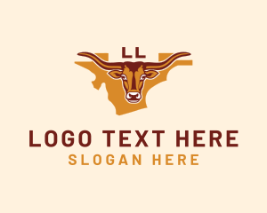 Longhorn Cattle Texas USA logo