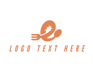 Letter - Spoon Fork Letter E logo design