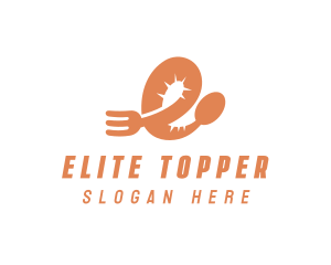 Spoon Fork Letter E logo design