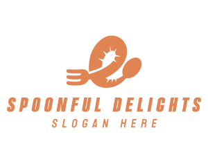 Spoon Fork Letter E logo
