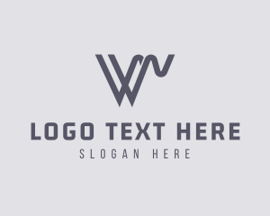 Abstract Wave Letter W logo