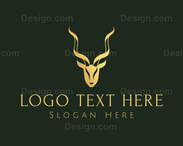 Gold Gazelle Antler Logo