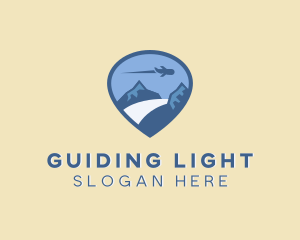 Mountain Location Pin  logo design