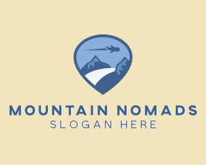 Mountain Location Pin  logo design