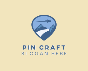 Mountain Location Pin  logo design