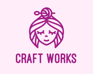 Woman Handicraft Embroidery logo