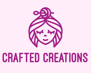 Woman Handicraft Embroidery logo