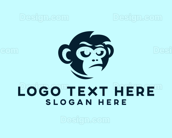 Monkey Safari Animal Logo