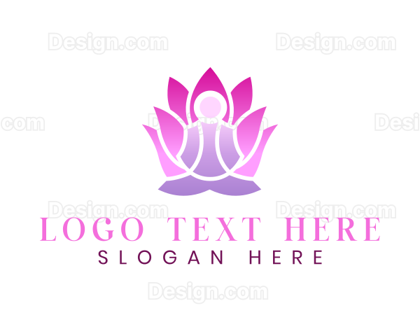 Yoga  Lotus Meditation Logo