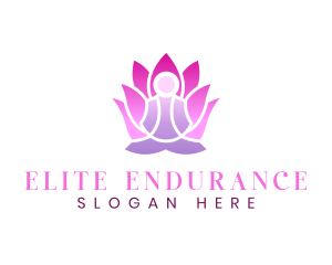 Yoga  Lotus Meditation logo design