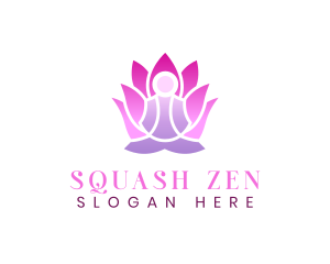 Yoga  Lotus Meditation logo design