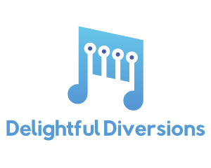 Digital Light Blue Music logo design