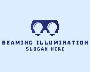 Lightbulb Gaming Goggles  logo design