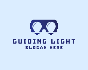 Lightbulb Gaming Goggles  logo design