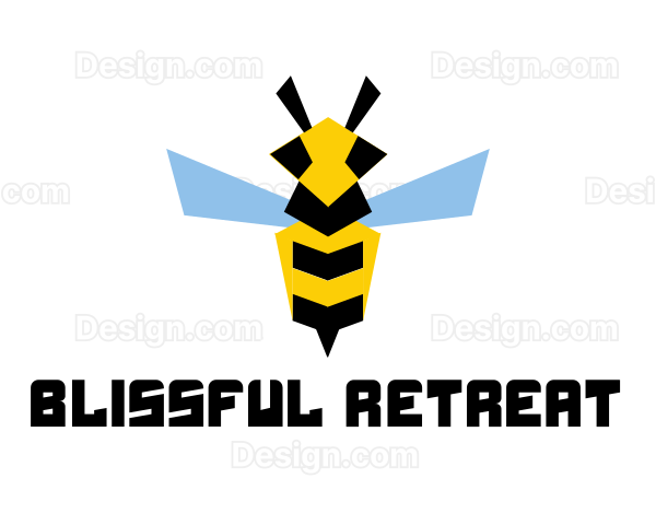 Flying Wasp Insect Logo