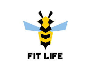 Flying Wasp Insect Logo