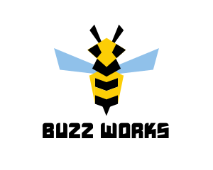 Flying Wasp Insect logo