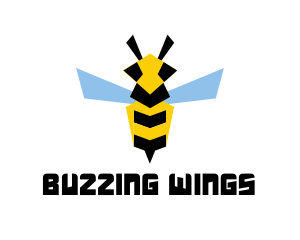 Flying Wasp Insect logo