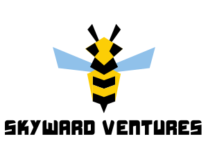 Flying Wasp Insect logo