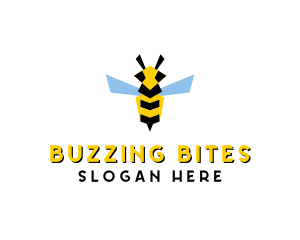 Flying Wasp Insect logo