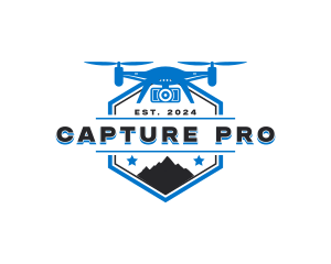 Quadcopter Drone Mountain logo design