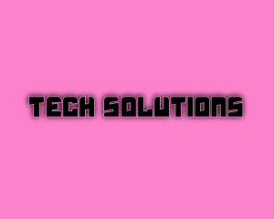 Modern Technology Glow logo design