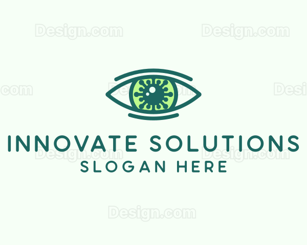 Green Virus Eye Logo