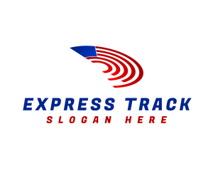 American Flag Track logo design