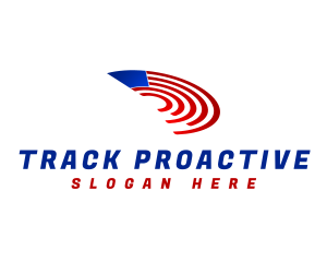 American Flag Track logo design