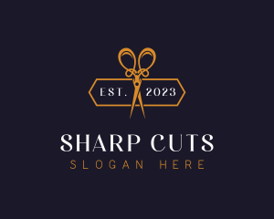 Haircut Stylist Shears logo design