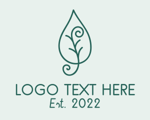 Organic Spiral Leaf logo